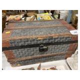 Vintage Small Trunk w/ Wallpaper Interior