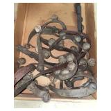 Vintage Sleigh Bells Mounted on Leather Straps