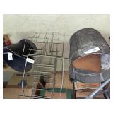 Wire Display Rack, Lard Tin & Bucket