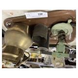 Brass Teapot, Table Light, Tinwares, etc.