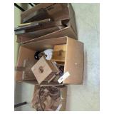 (3) Boxes of Picture Frames, Lighting, Cutting
