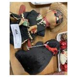 Vtg. Bear w/ Straw Interior & Marionette Doll