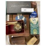 Wooden Plumb Bob, Brass Bell, Pad Lock, etc.