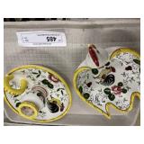 (2) Rooster Decorated Pcs.