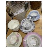 Transfer Ironstone Cups & Saucers, Misc. China