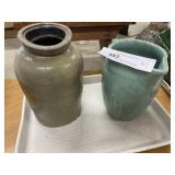 Stoneware Cream Pitcher & Canister