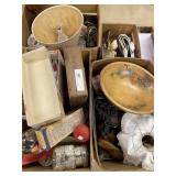 Sewing Supplies, Trivet, Lamp Shade, Wooden