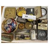 Political Buttons, Advertising Tins, Collapsible
