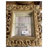 Gilt Framed Mirrored Wall Shelf