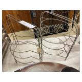 (2) Early Wire Form Plate Racks