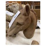 Cast Metal Horse Form Hitching Post Top