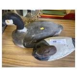 (2) Early Wooden Duck Decoys