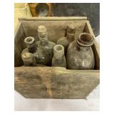 Liquor Bottles in Wood Box