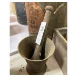 Cast Metal Mortar & Pestle
