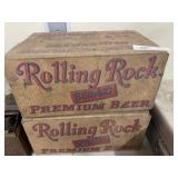 (2) Rolling Rock Boxes w/ Bottles