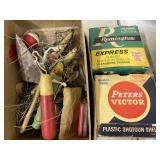 Wooden Fishing Lures, Bobbers, Cardboard Ammo