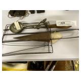 Wire Toaster, Ice Cream Scoop & Tobacco Spear