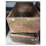 2 Early Wooden Shipping Boxes