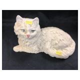 Contemporary Cast Metal Reclining Cat