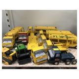 10 Assorted Tonka Pressed Steel Toy Vehicles
