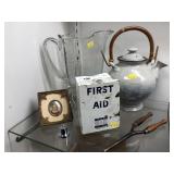 Water Pitcher, Tea Pot, First Aid Kit