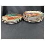 8 Various Bavarian Decorated Plates