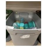 Tote of New and Used Tupperware