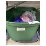 Tote of New and Used Tupperware