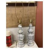 2 Contemporary Alabaster Table Lamps