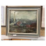 Manning Oil on Canvas of Factory