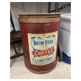 Wood Banded Coffee Container