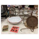 Hanging Scale, Lantern, Egg Basket