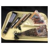 6 Decorated Hand Fans