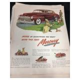 Approximately 100 Ads for 1940-1970 Mercury
