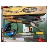 Clay Bird Throwers, Gun Cleaning Rods, Earmuffs