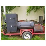 BBQ Pit/ Smoker on Trailer