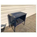 Blue Painted Metal Work Table