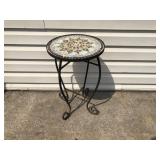 Wrought Iron Tile Top Patio Table