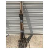 (2) Flat Shovels, Potato Fork, etc.