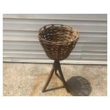 Wicker Plant Stand