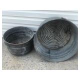(2) Galvanized Wash Tubs