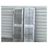 (4) Vtg. Louvred Wooden Shutters
