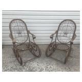 (2) Vtg. Metal Rocking Chairs