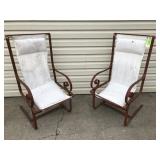 (2) Metal Patio Spring Chairs