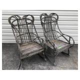 (2) Adirondack Style Rocking Chairs