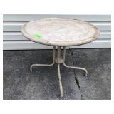 Vtg. Metal Patio Side Table