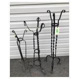(3) Early Metal Plant Stands