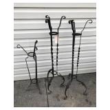 3 Early Metal Plant Stands