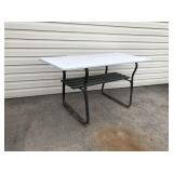 Metal Base, Enamel Top Table