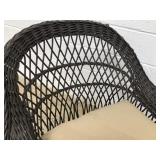 Repainted Wicker Arm Chair